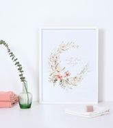 APPOLINE - Affiche encadrée enfant - Couronne de fleurs